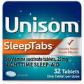 Unisom SleepTabs Ndihmës për Gjumë Gjatë Natës, 25mg Doxylamine Succinate – 32 Copë