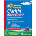 Children's Claritin 24-Stunden nicht-müdemachende Allergie-Linderung, 5mg Loratadin, Traubengeschmack, 10 Kautabletten