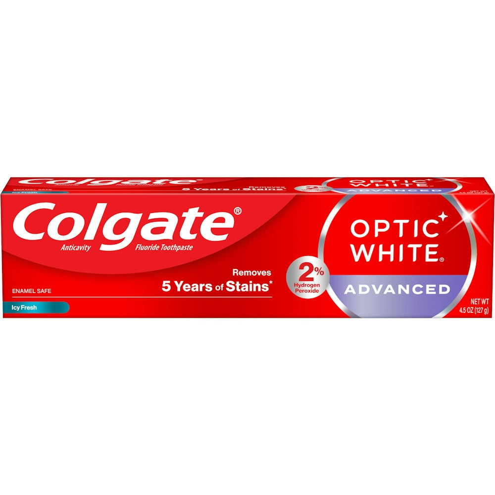 Colgate Optic White Advanced Kariesschutz Fluorid Zahnpasta Icy Fresh 127g