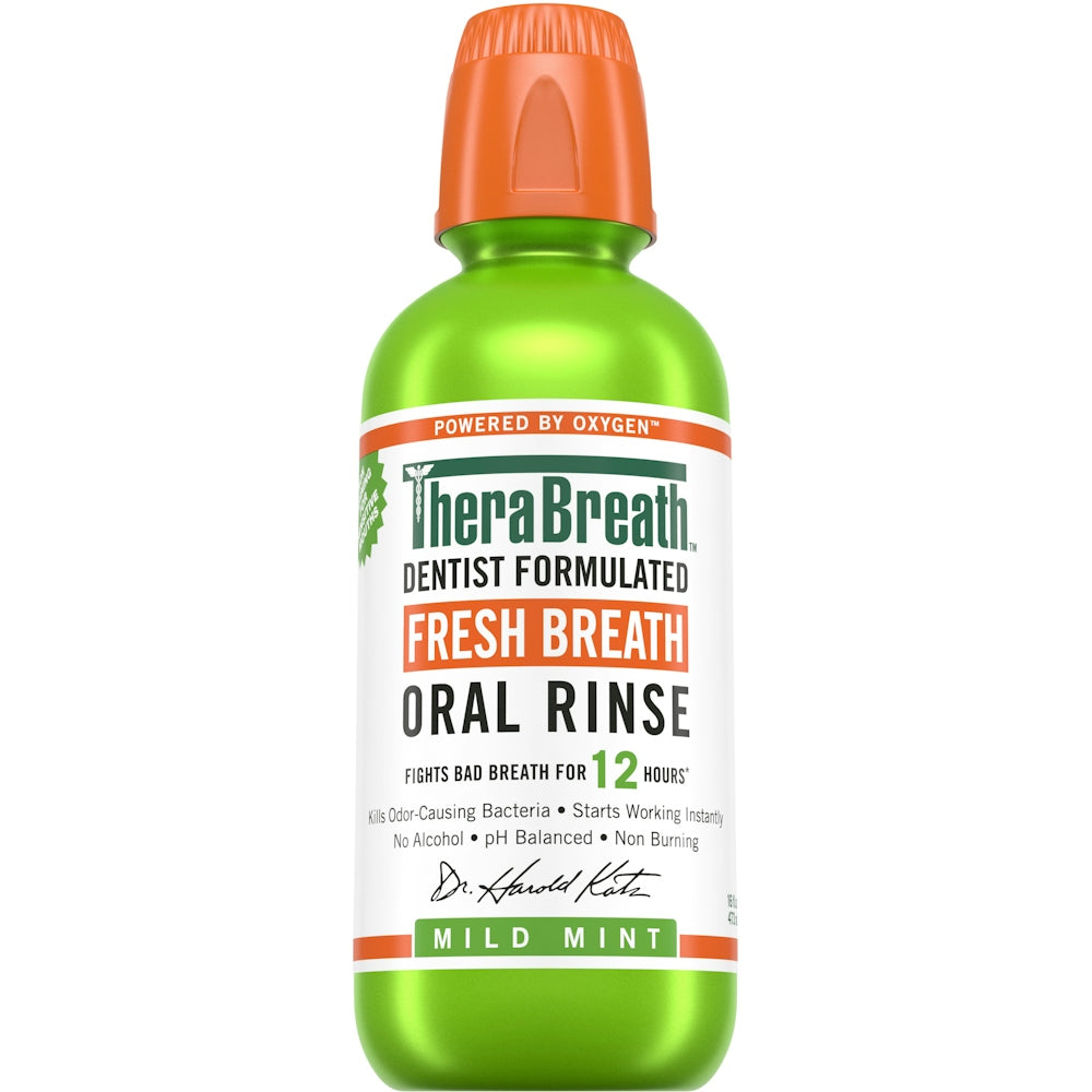 TheraBreath Mundspülung, Fresh Mild Mint – 473 ml