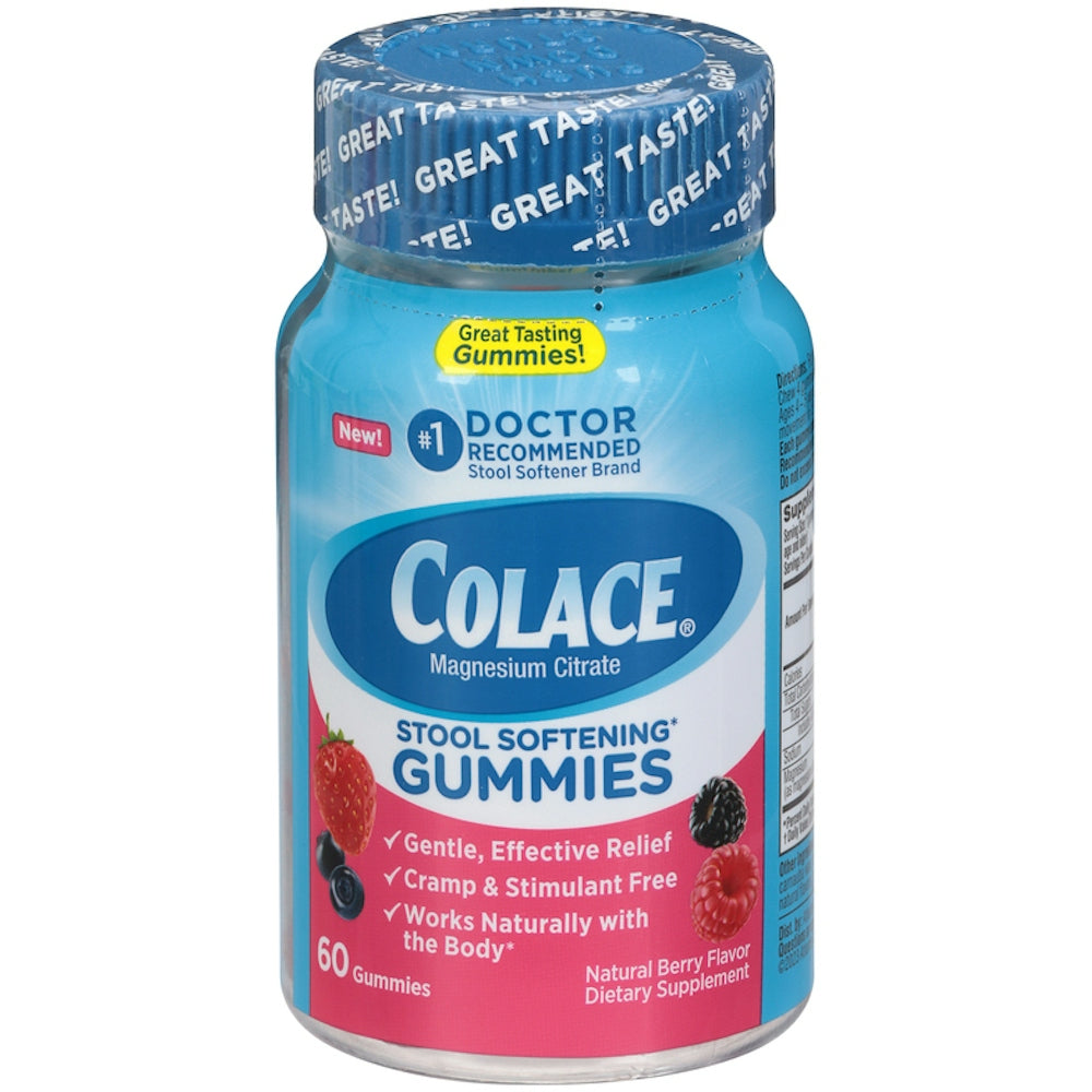 Colace Natural Berry Flavor Zbutës Stoli 60 Gomina