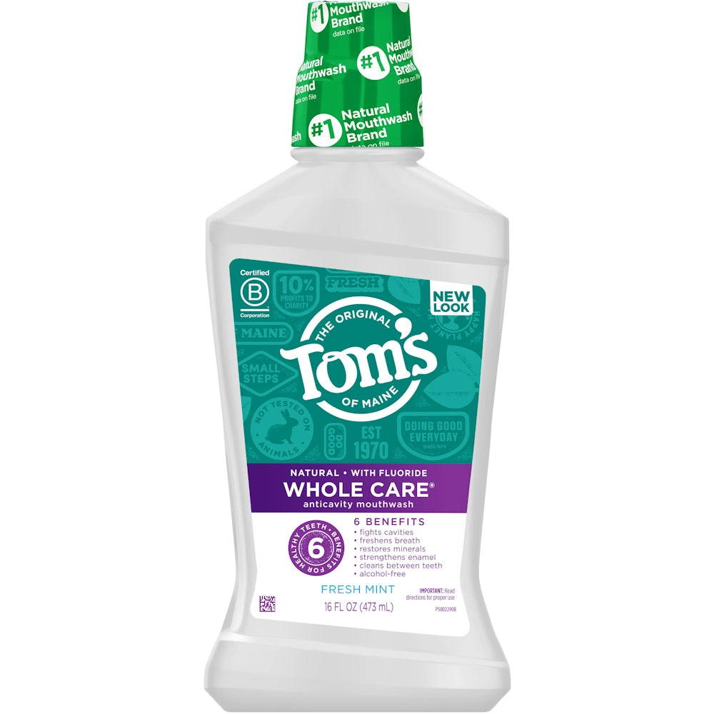 Shpëlarës goje me fluor Tom's Of Maine Whole Care Fresh Mint, 473 ml