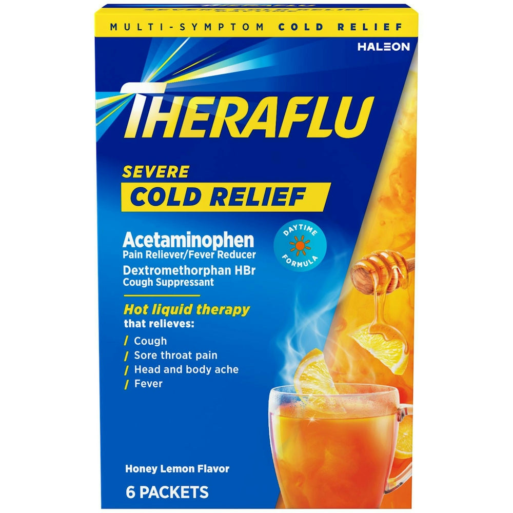 Theraflu Erkältung & Grippe, Honig-Zitronen-Geschmack, Beutel