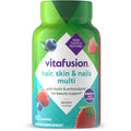 Vitafusion Flokë, Lëkurë dhe Thonj të Mrekullueshëm, Multivitaminë Gomina, Shije Mjedre, 100 Copë