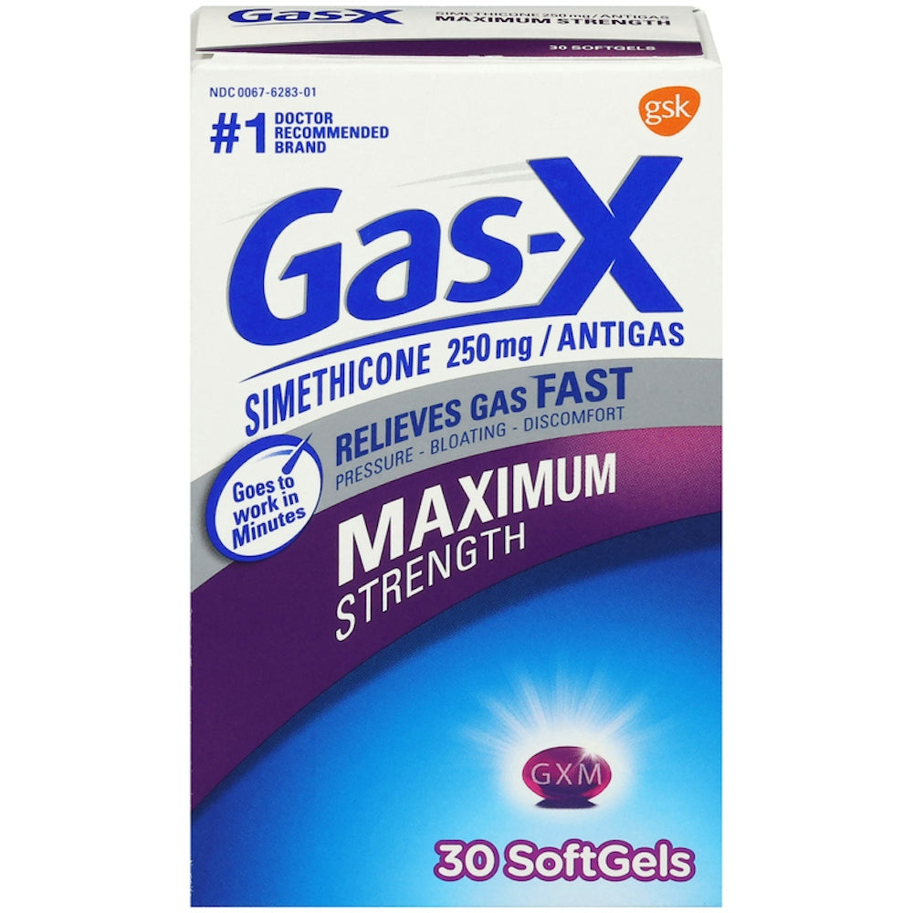 Xhelatinoza të buta Gas-X me fuqi maksimale me simetikone 250 mg