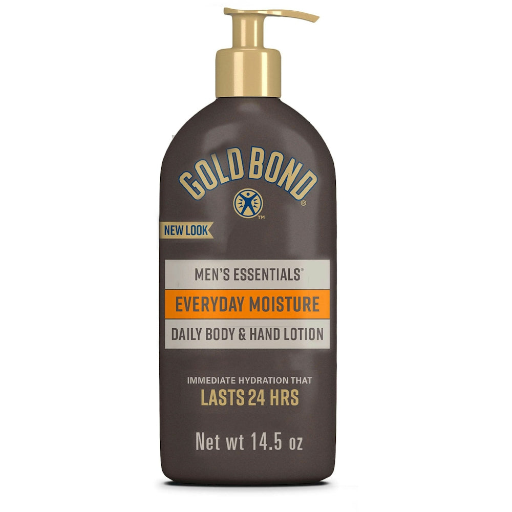 Gold Bond Men's Essentials, Locion, Trupi & Duart, Përditshme, Hidratim i përditshëm, 14.5 Oz