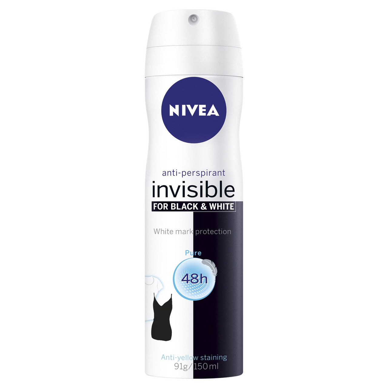 Nivea Deodorant 150ml Damen Invisible For Black & White Fresh