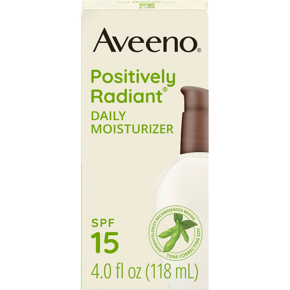 Aveeno® Positively Radiant® Kremi hidratues ditor për fytyrën – SPF 15 (118 ml)