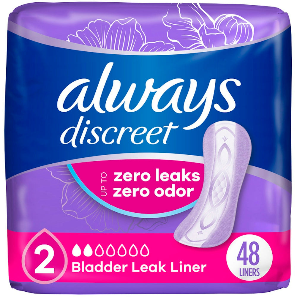 Always Discreet Mbrojtëse të holla për Inkoninencë, Gjatësi Standarde, Shumë të Lehta