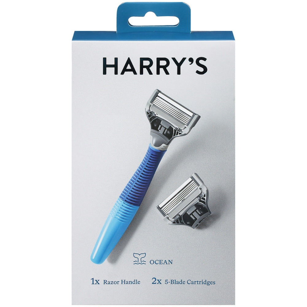 Brisqe Rroje Harry's Ocean Blue për Burra me 2 Fishekë me Tehe