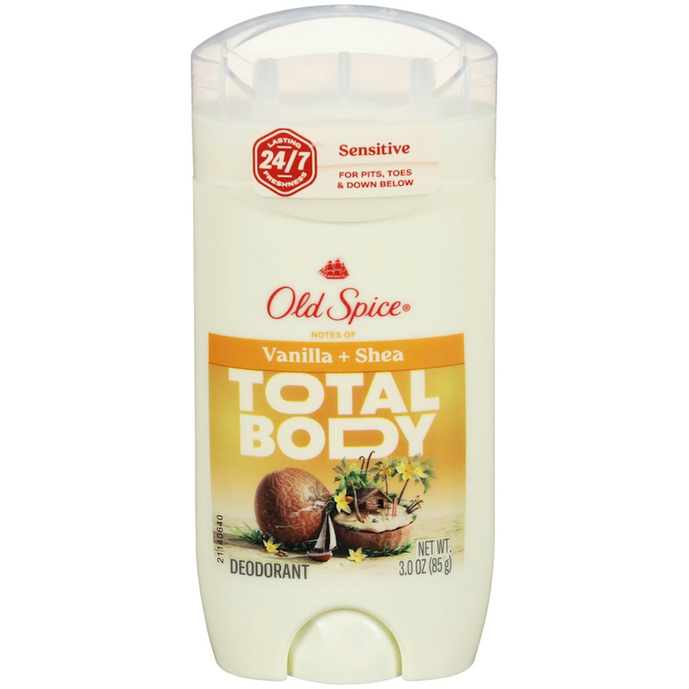 Old Spice Ganzkörper-Deodorant Aluminiumfrei Vanille Sheabutter 85 g