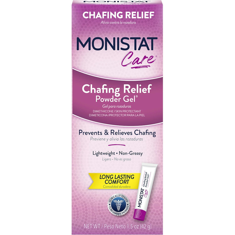 Monistat Care Xhel Pluhur për Lehtësimin e Çarjes Feminine, Mbrojtje Kundër Çarjes - 1.5 Oz