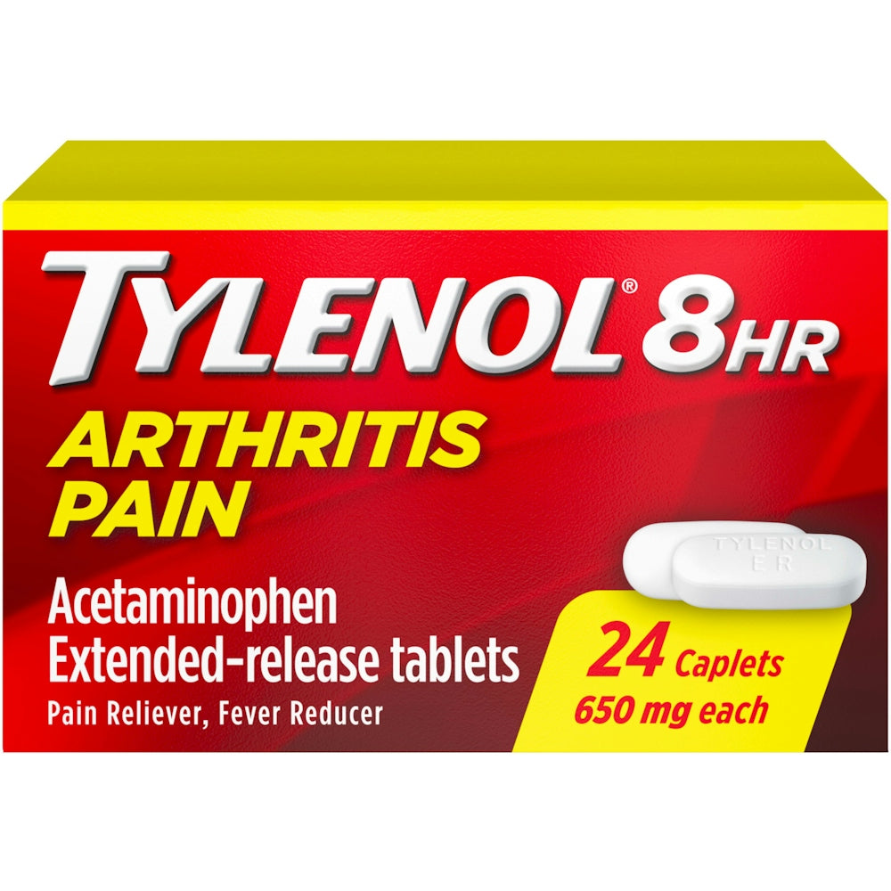 Tylenol 8 Orë 650 Mg Kundër Dhimbjeve të Artritit 24 Tableta