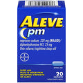 Aleve PM Schmerzmittel und Schlafhilfe für die Nacht, 220 mg Naproxen-Natrium, 20 Kapseln