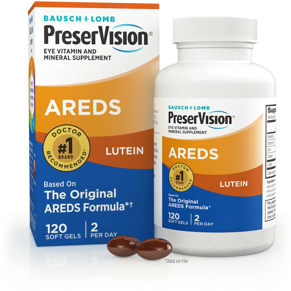PreserVision Augen Vitamin- & Mineralstoff-Ergänzung, AREDS-Formel, Lutein, Weichkapseln