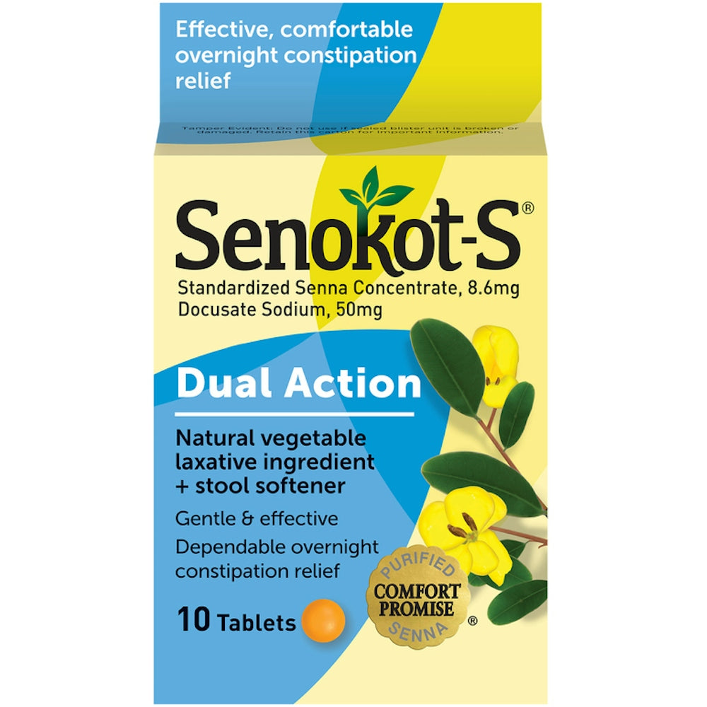 Tableta Senokot-S® Laksativ me Veprim të Dyfishtë + Zbutës i Jashtëqitjes