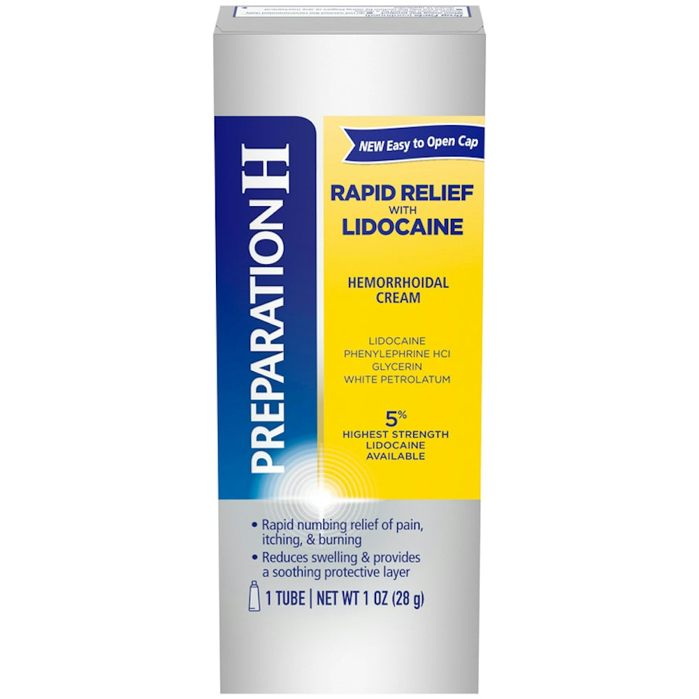 Preparation H Lehtësim i Shpejtë me Krem Hemorroidal me Lidokainë 28 g