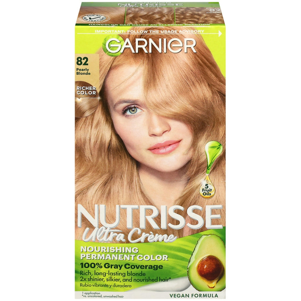 Garnier Nutrisse Nährende, Permanente Haarfarbe – 82 Perlmutblond (Champagner Sprudel)