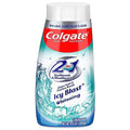Colgate Zahnpasta, Kariesschutz-Fluorid, 2-in-1 Zahnpasta & Mundspülung, Icy Blast Whitening, Flüssiggel 130 g