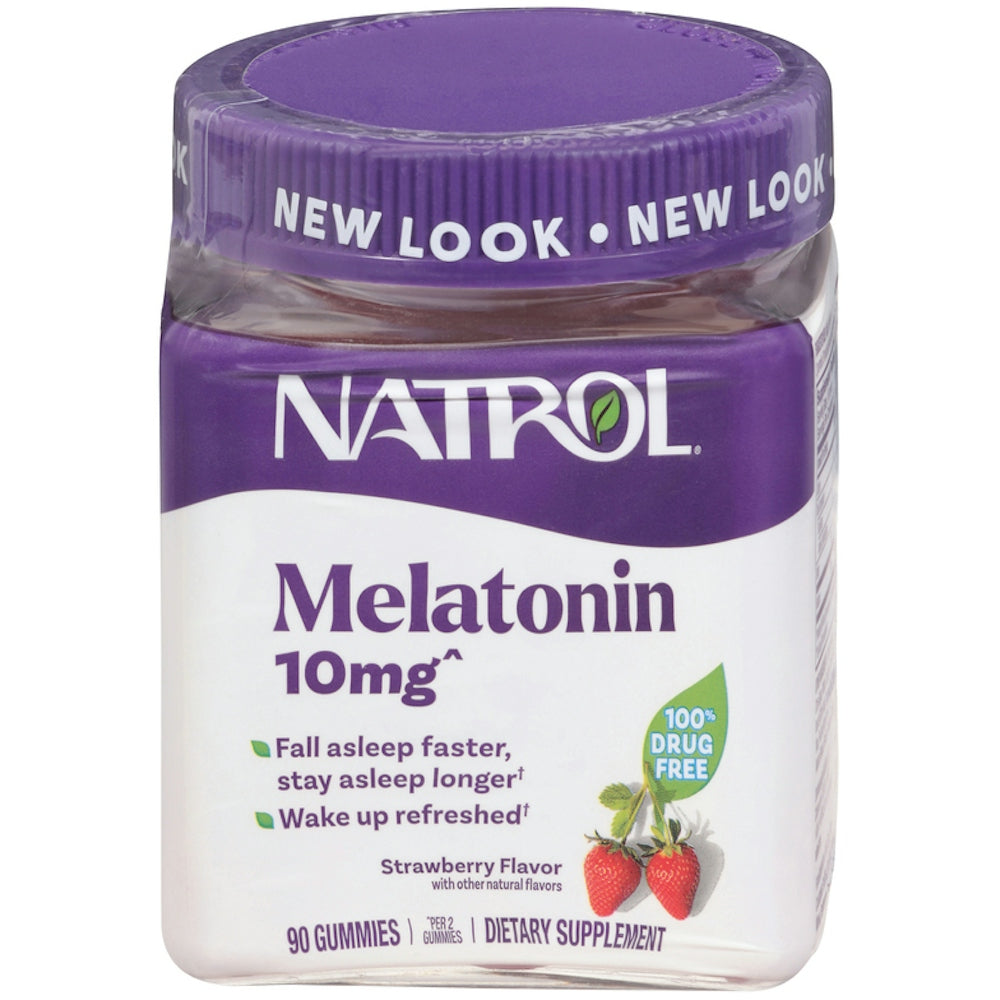 Natrol Melatonin, Schlaf, 10 mg, Gummibärchen, Erdbeere