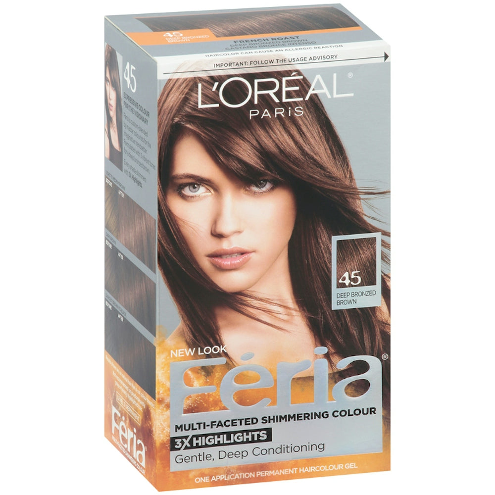 Feria L'Oréal Paris Multi-Faceted Permanente Haarfarbe – 45 Tiefes Bronze Braun