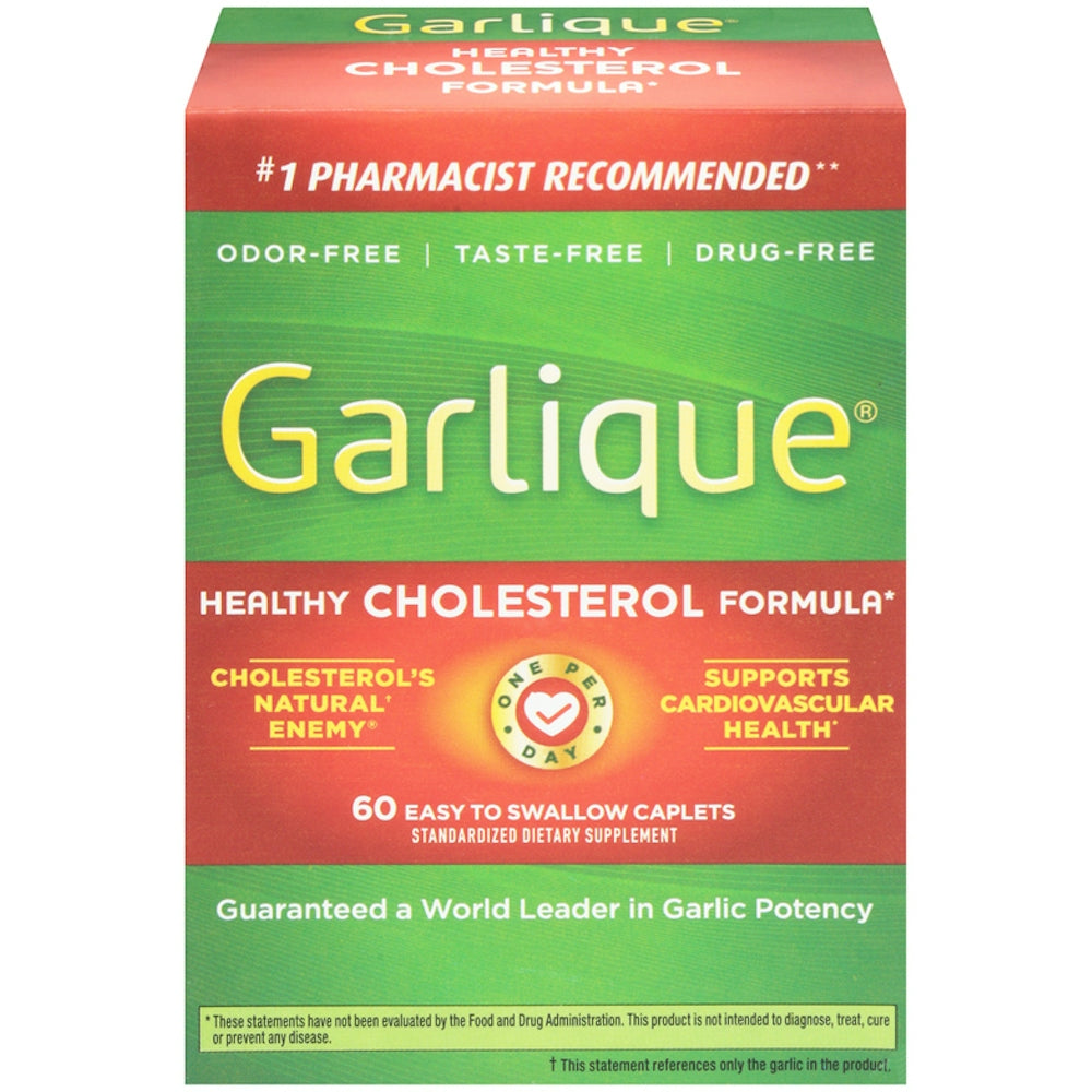 Garlique Gesunde Cholesterinformel - Medikamentenfreie Kapseln, 60 Stück
