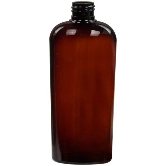 Bernsteinfarbene ovale PET-Flasche mit Farbverlauf – 240 ml (12er-Pack)