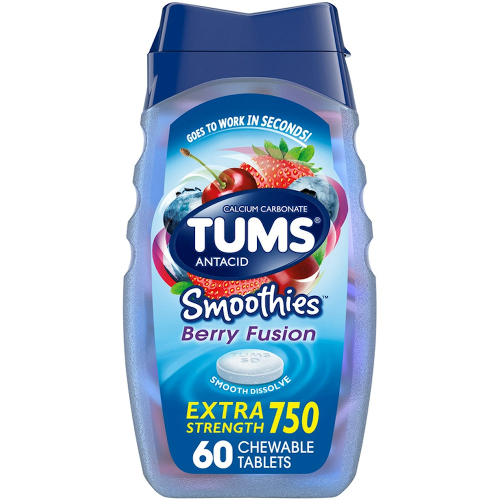 TUMS® Smoothies Antacid me Forcë Ekstra – Manar i Përzier (750 mg)