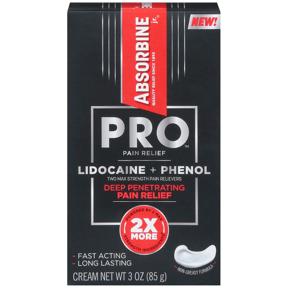 Absorbine Qetësues Dhimbjesh me Depërtim të Thellë, Lidokainë + Fenol, Dy Forca Maksimale, Krem