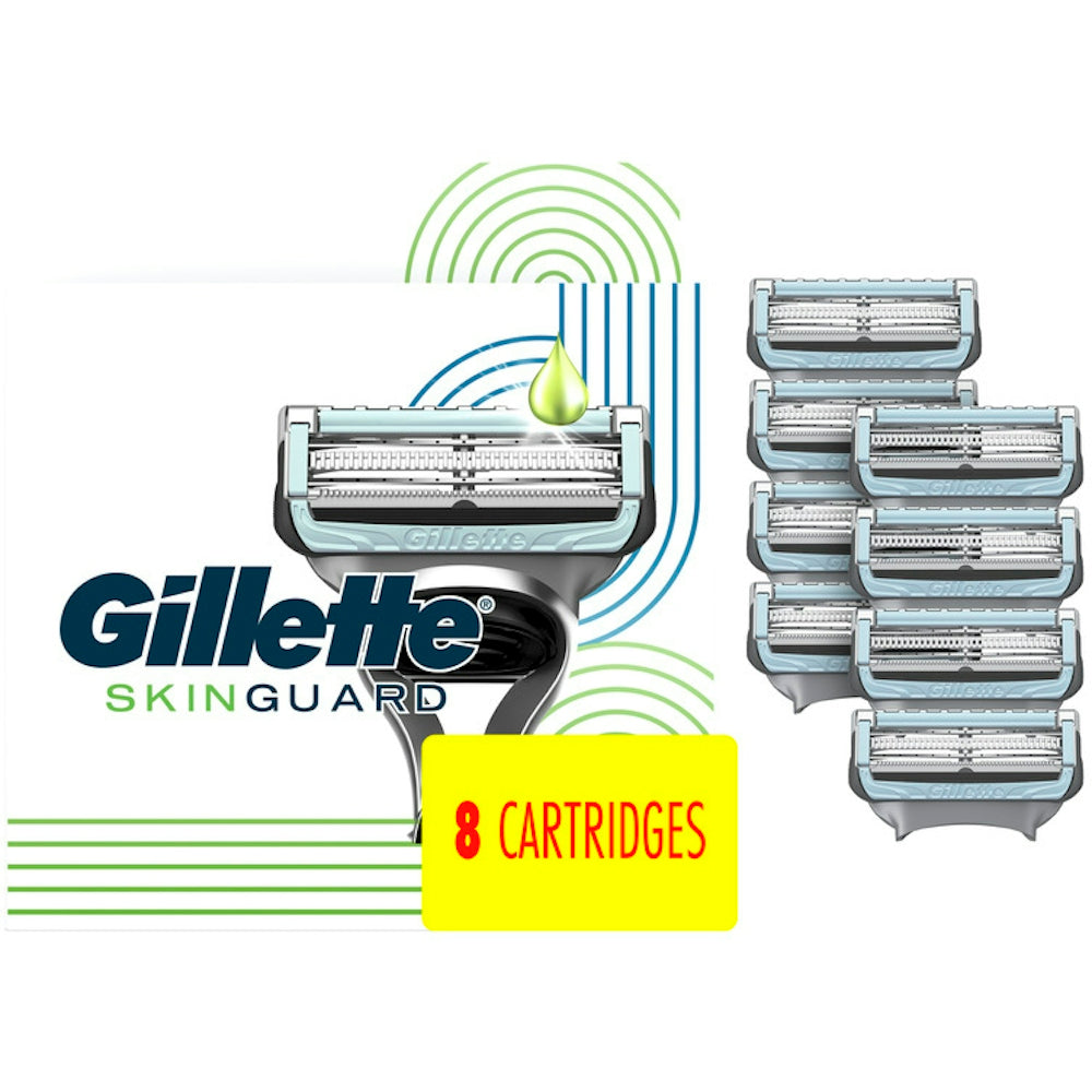 Gillette SkinGuard Sensitive Rasierklingen für Herren, 8 Stück Nachfüllpackung