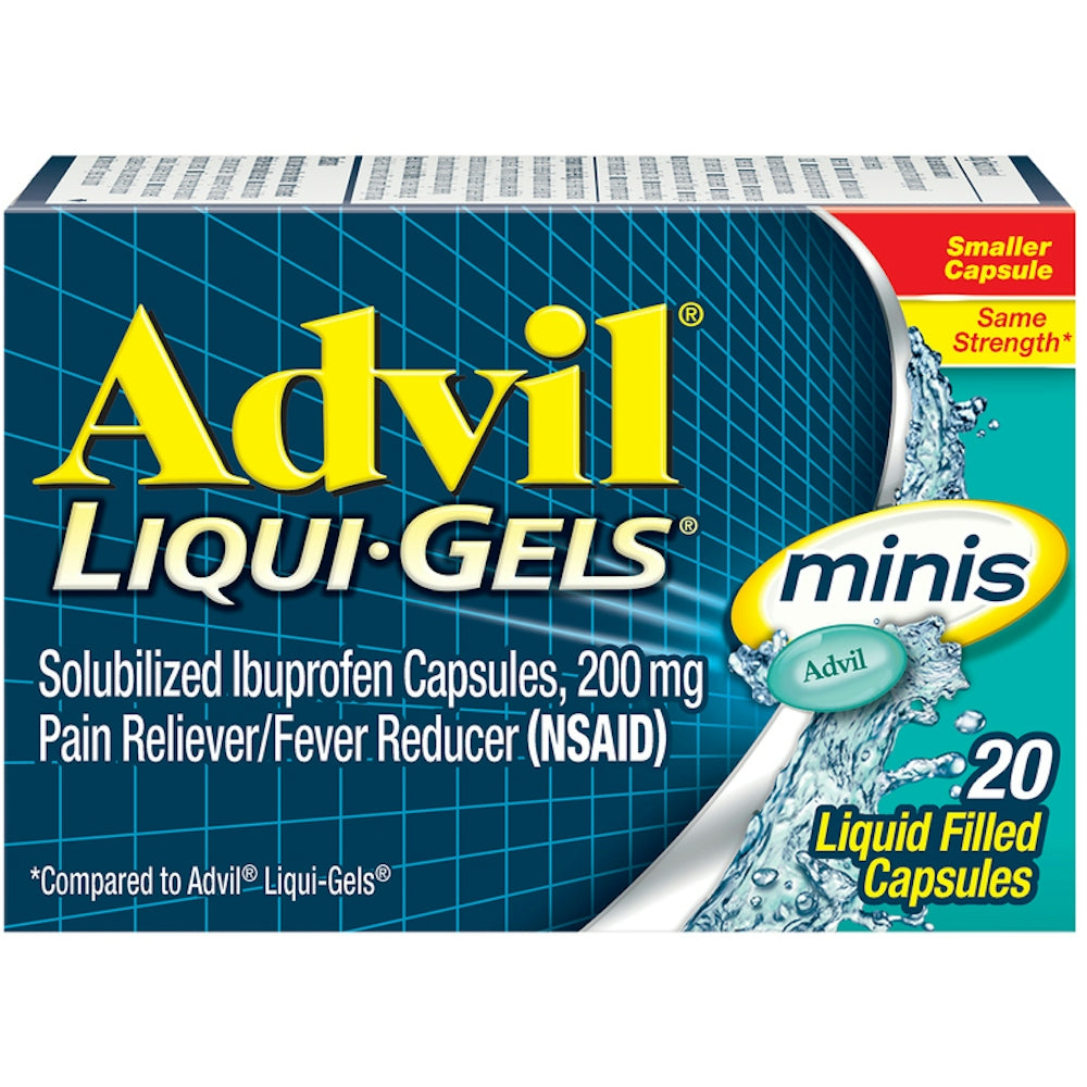 Advil Schmerzmittel/Fiebersenker, 200 mg, Flüssigkapseln, Minis
