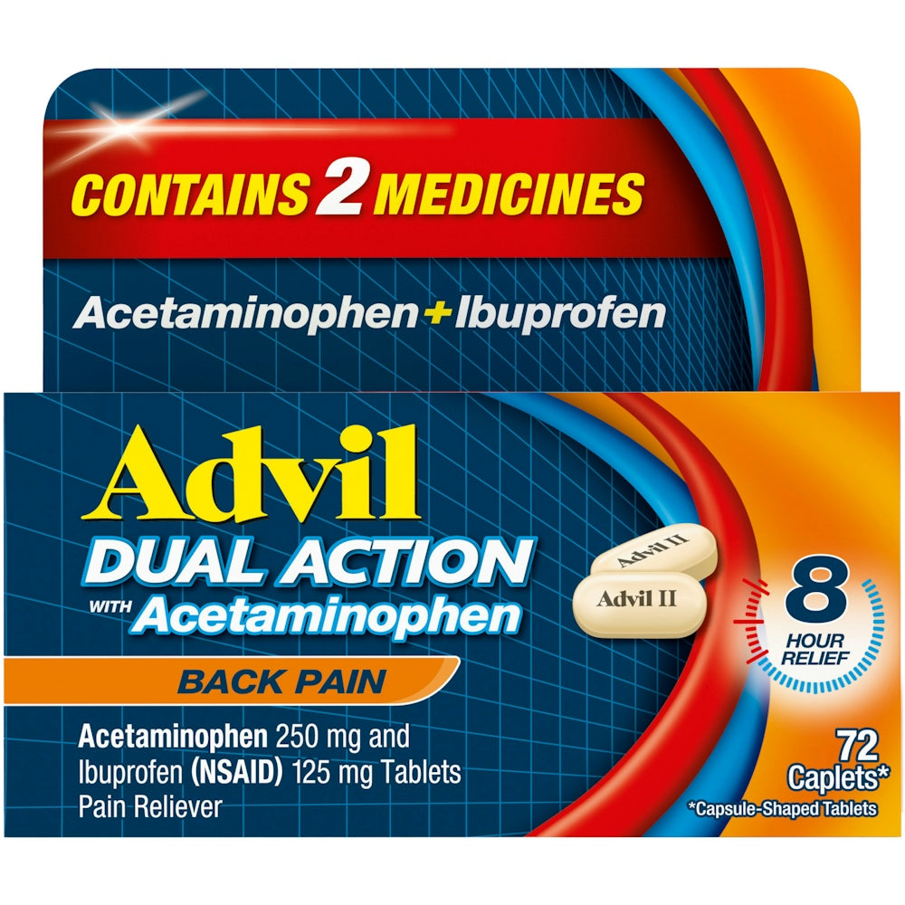 Advil Dual Action mit Paracetamol Rückenschmerz-Kapseln