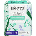 The Honey Pot Company Bio-Baumwoll-Slipeinlagen mit Flügeln für die Nacht, mit kühlendem Kräuteraufguss