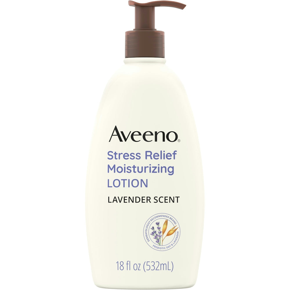 Aveeno Feuchtigkeitsspendende Lotion zur Linderung von Stress, Lavendelduft, 532 ml