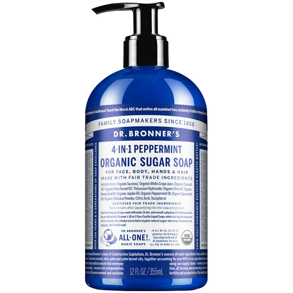 Dr. Bronner’s Bio 4-in-1 Pumpseife Zucker 12 fl oz Pfefferminz