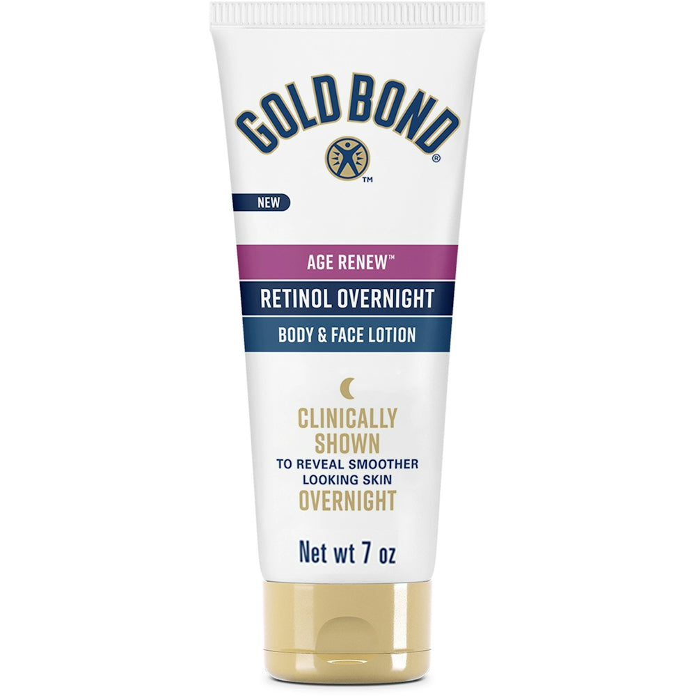 Gold Bond Age Renew Locionë trupi dhe fytyre me Retinol për përdorim gjatë natës - 7 Oz