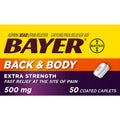 Bayer Aspirin Extra Strength Dhimbje Shpine & Trupi 500 Mg 50 Kapsula të Veshura