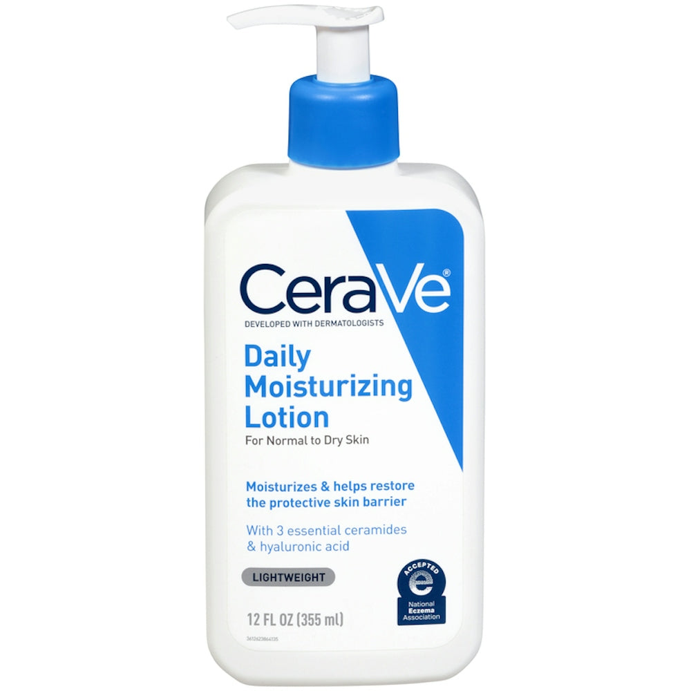 CeraVe Tägliche Feuchtigkeitslotion für normale bis trockene Haut, leichte Textur, 355 ml