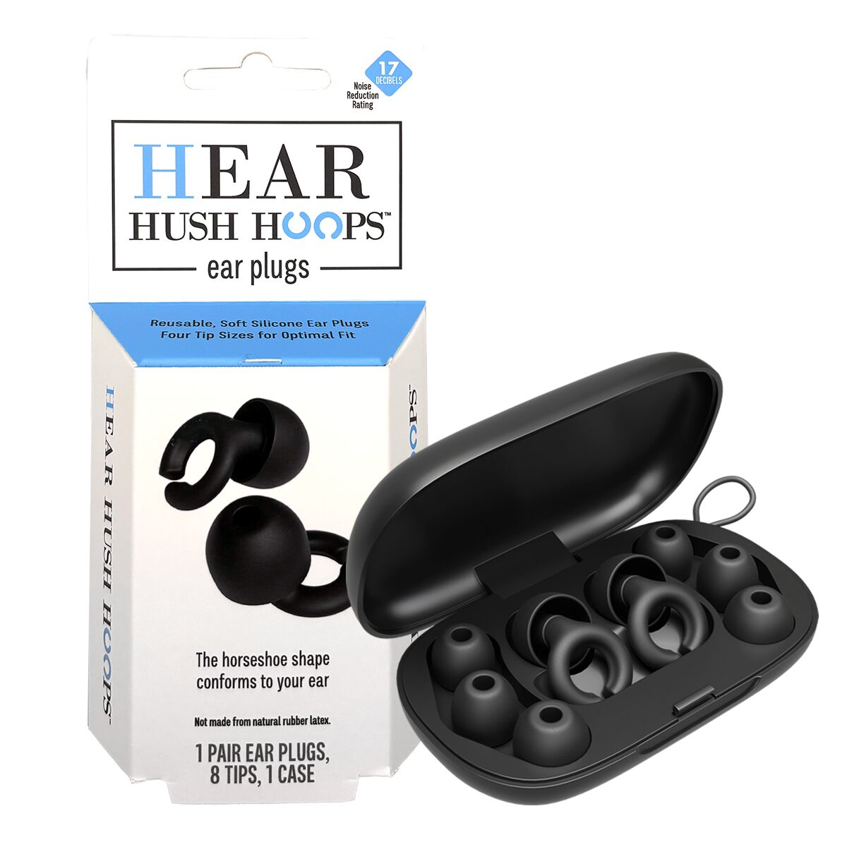 Hush Hoops Ohrstöpsel – Schwarz