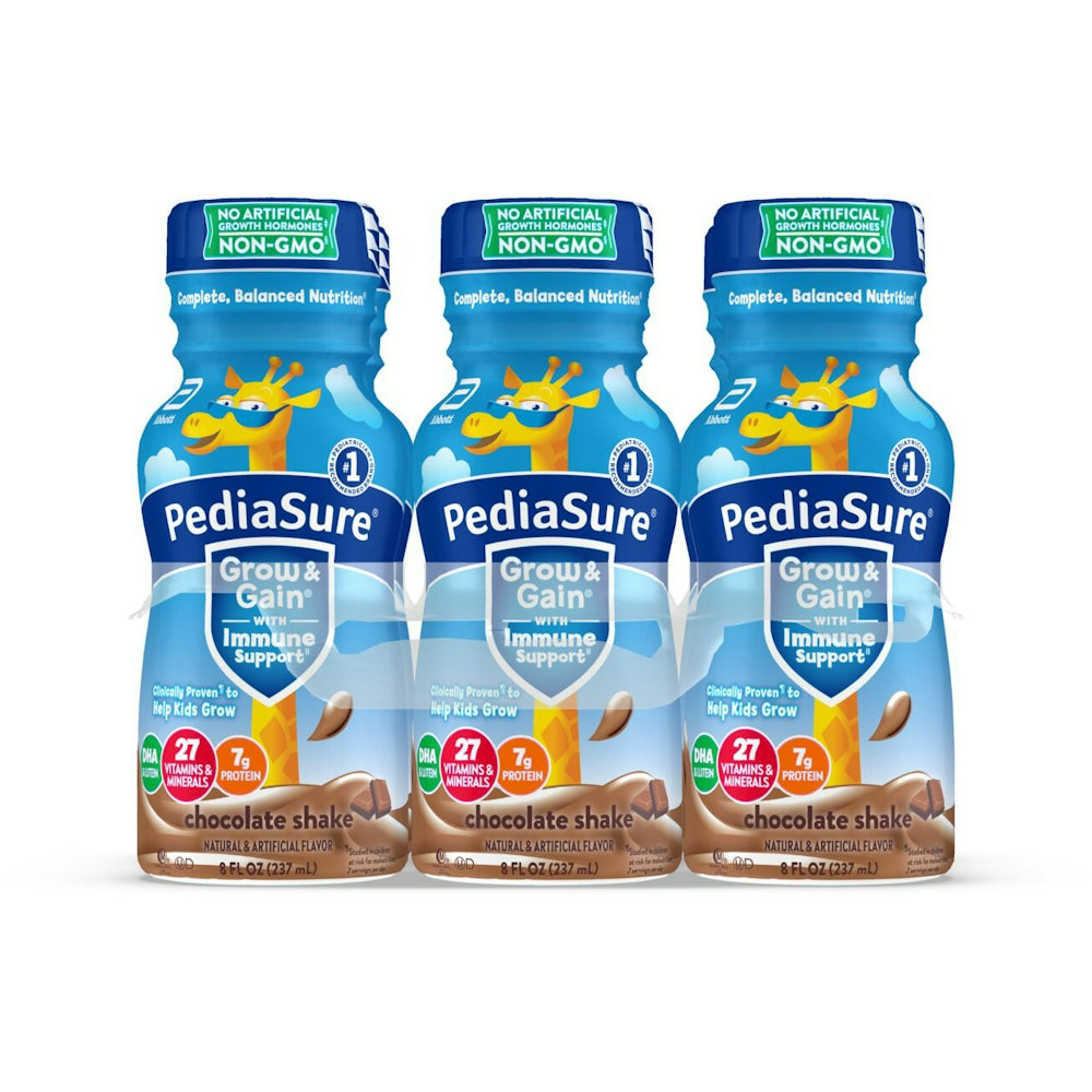 PediaSure Grow & Gain Kinder-Nahrungsshake, Schokolade – 237 ml, 6er-Pack
