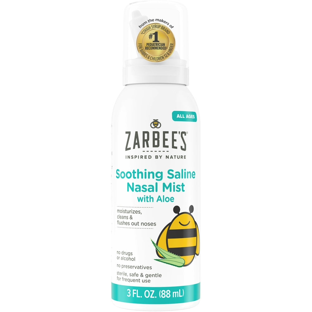 Zarbee's Naturals Aloe Beruhigendes Salzwasser Nasenspray – 3 fl oz