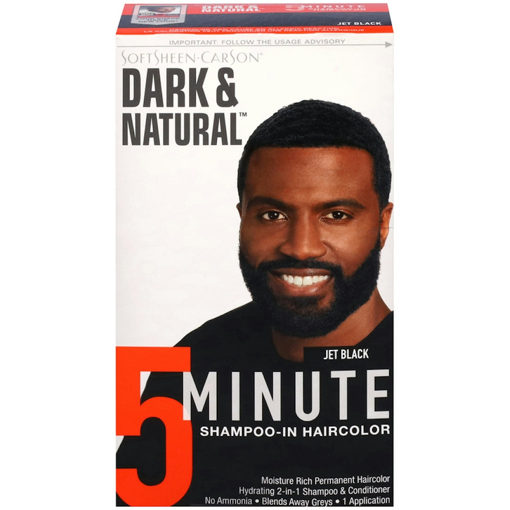 SoftSheen-CarSon Dark And Natural Herren 5-Minuten-Haarfarbe 3, Tiefschwarz