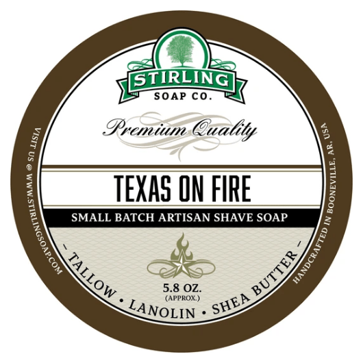Stirling Soap Co. Texas on Fire Rasierseife im Tiegel 164g