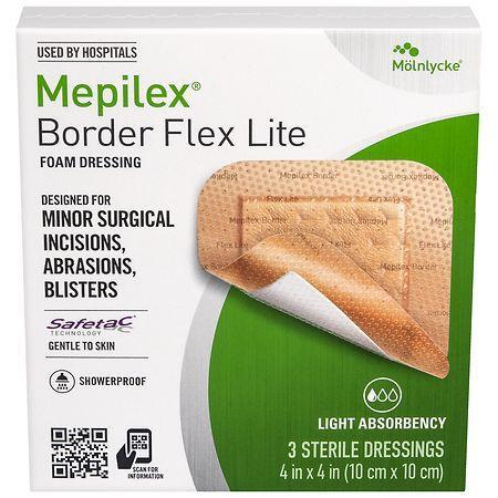 Mepilex Border Flex Lite Fashë ngjitëse me shkumë silikoni e gjithanshme, e gjitha në një, fleksibël 10 cm x 10 cm