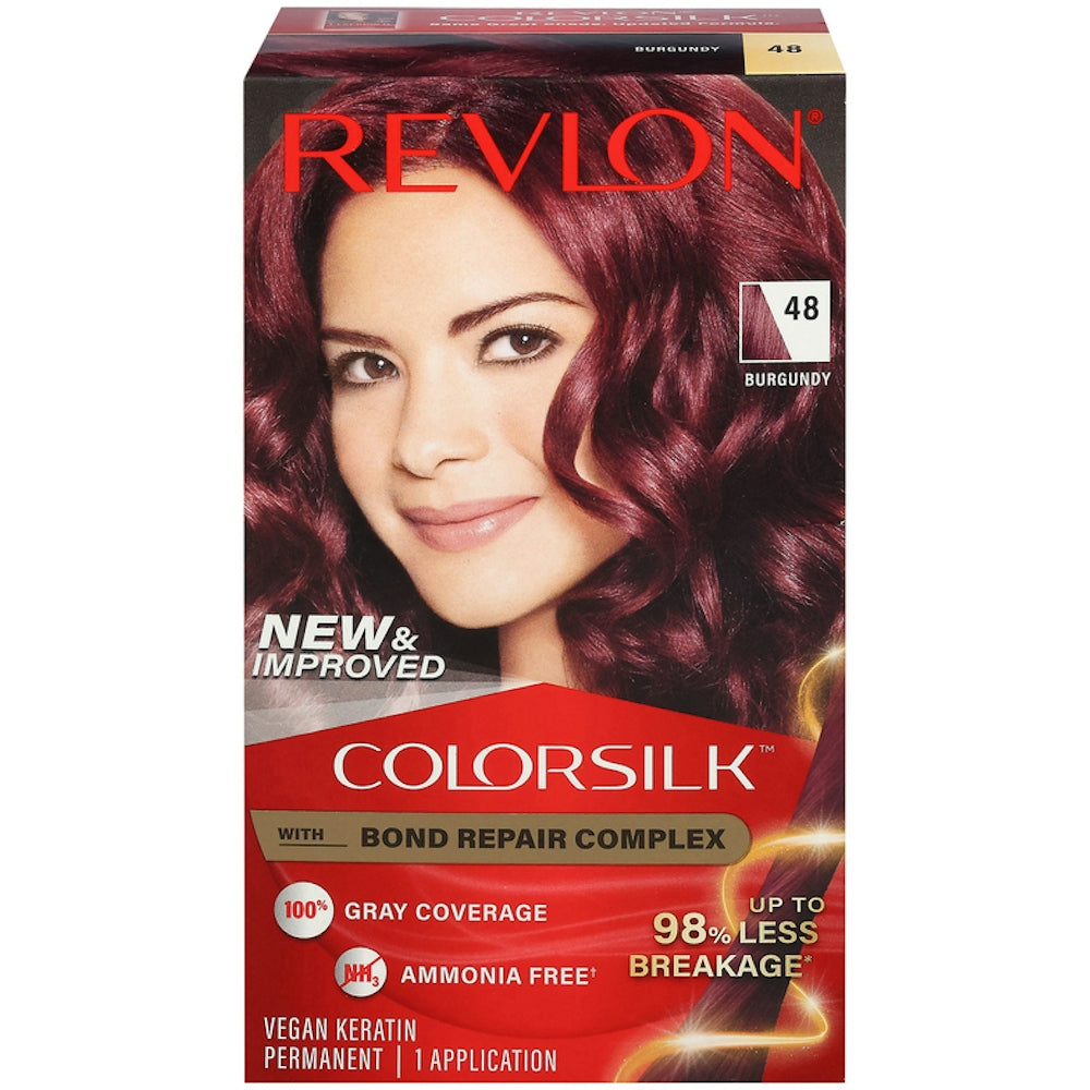 Ngjyrë Flokësh e Përhershme Revlon 48 Burgundy Vegan Keratin