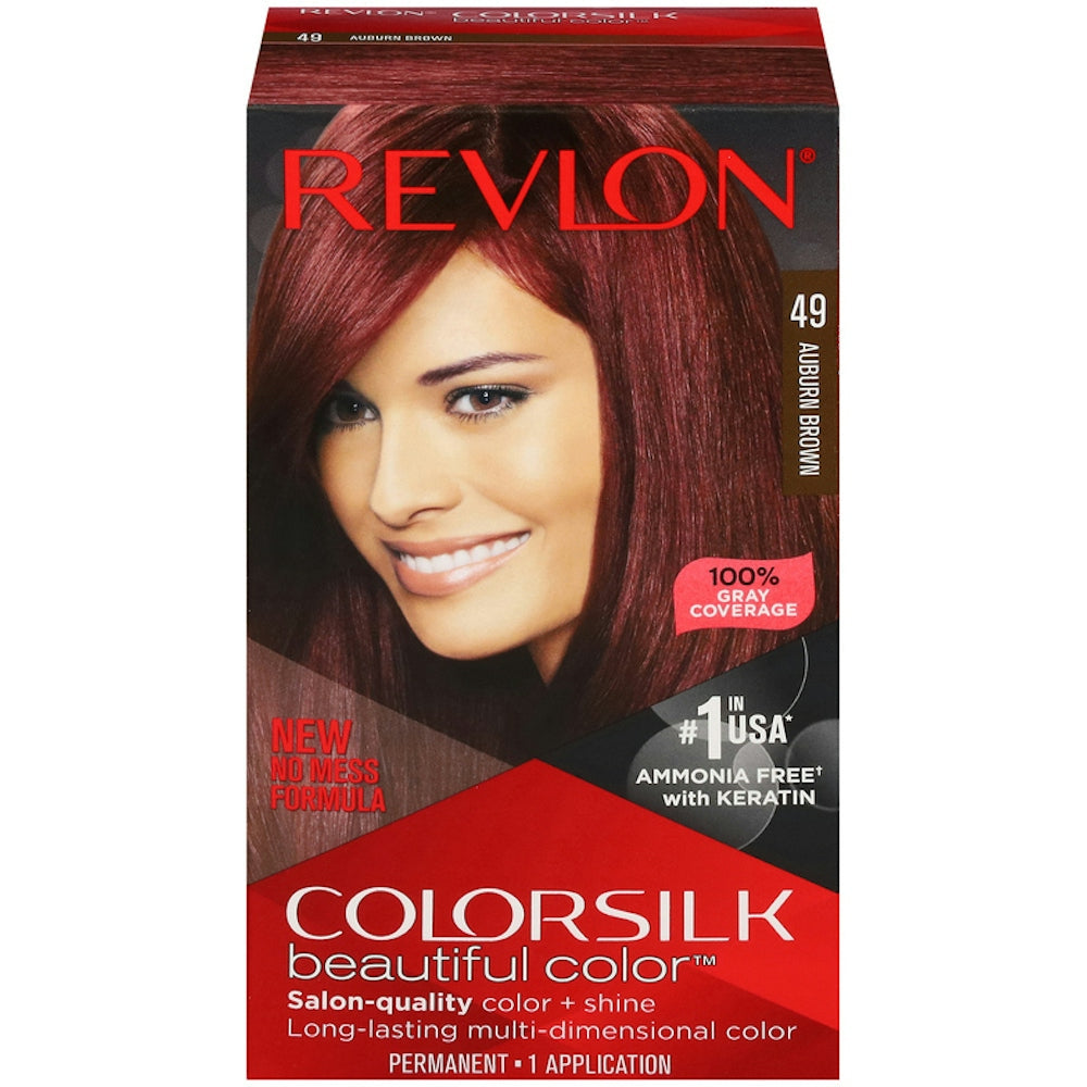 Revlon Colorsilk Beautiful Color Permanente Haarfarbe, 49 Auburn Brown