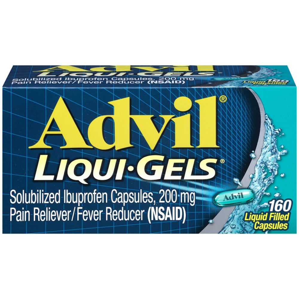 Kapsula të mbushura me lëng Advil Liqui-Gels për lehtësimin e dhimbjes/uljen e etheve - Ibuprofen (NSAID)