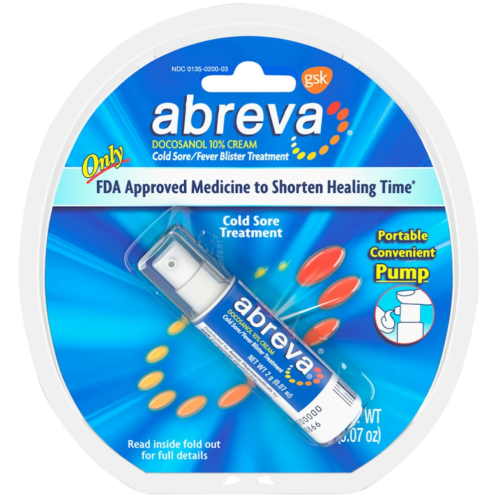 Abreva Fieberbläschen-/Lippenherpescreme Pumpe 2 g