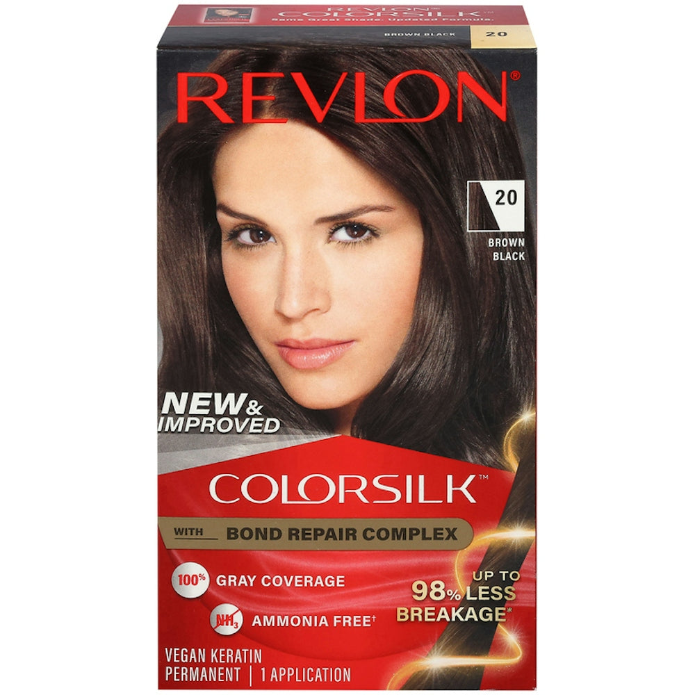 Revlon Beautiful Color Permanente Haarfarbe, 20 Braun-Schwarz