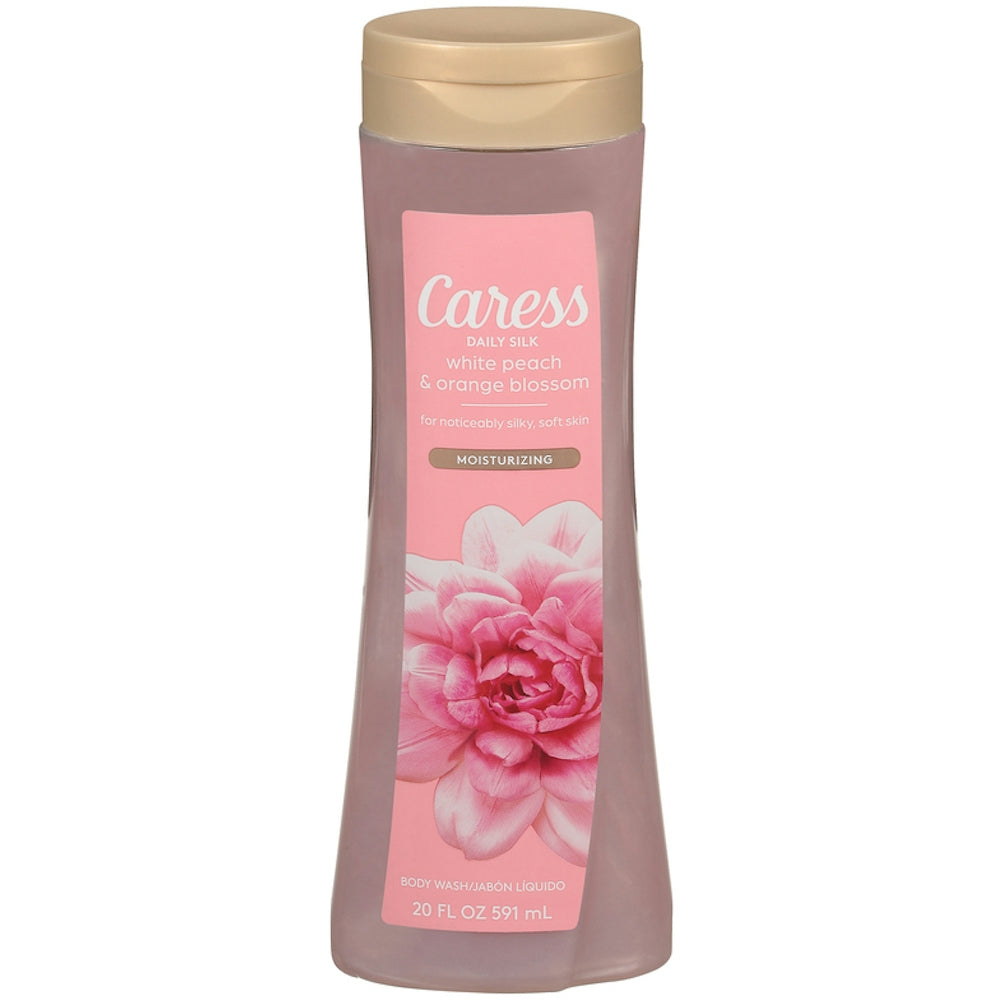 Caress Duschgel, Weißer Pfirsich & Orangenblüte, Daily Silk, Feuchtigkeitsspendend 591 ml